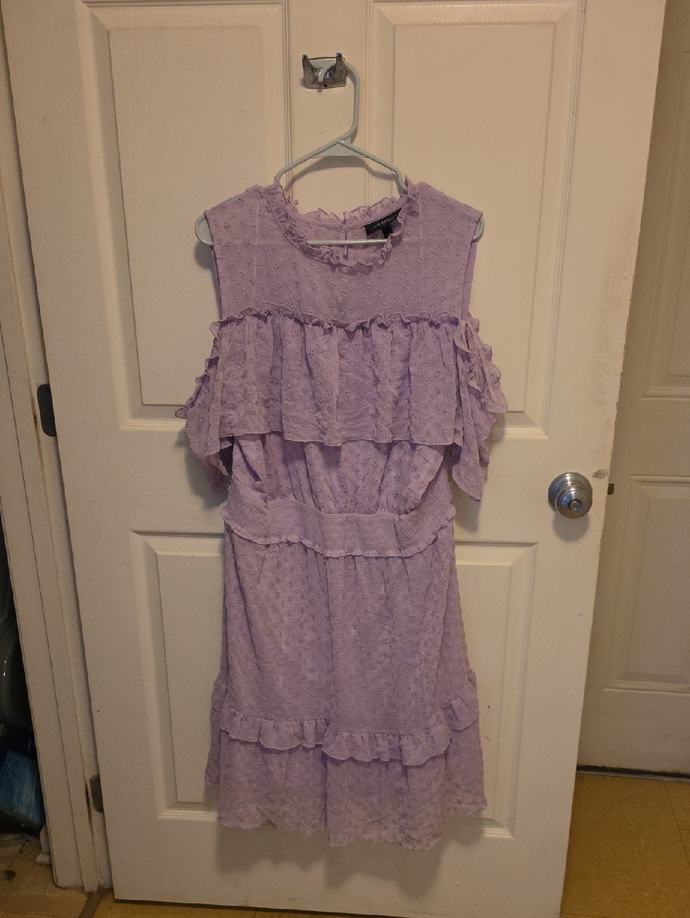 Lane Bryant Lavender Ruffle Midi Dress